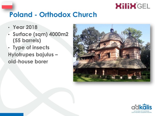 Православная Церковь, Польша, 2018 г., обработка инсектицидом XILIX® Gel от Домового усача - фото 1